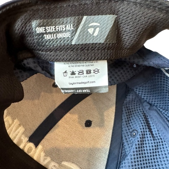 TaylorMade Golf Tour SIM TP5 Hat - Navy Blue- Adjustable - Hook & Loop Golf Hat - Picture 7 of 8